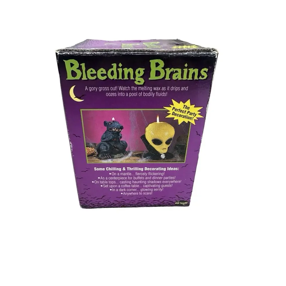 Vintage Fun World Bleeding Brains Rat Candle Wax Blood Halloween NIB Rare